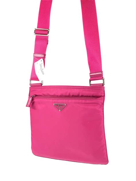 prada nylon pouch pink